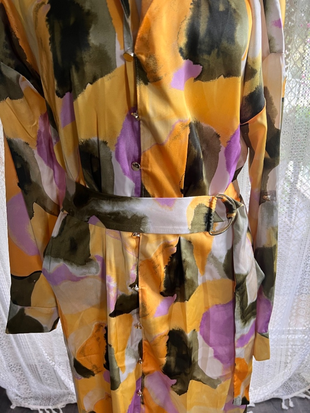 NWT French Connection abstract colorful shirt dress - Picture 5 of 13